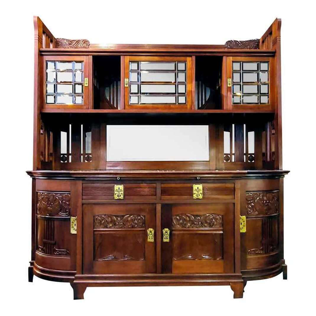 August Ungethüm Kunst Mobelfabrik, Wien, buffetschrank ( buffet cabinet ) from 1905 is among the finest examples of Vienna Secession movement furniture.  A version of this sideboard model from the collection of the Austrian Museum of Applied Arts is featured in the Art Nouveau furniture book, 